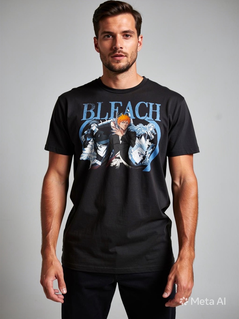 Ripple Junction Bleach Ichigo Anime Manga Graphic Tee Black Large